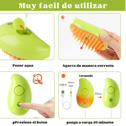 Cepillo antiestrés quítatelos para gatos